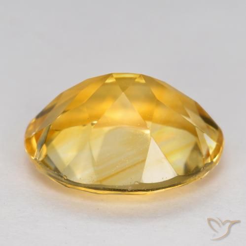 9,17 ctw natürlicher Tiefes Goldorange Citrin, Oval, VVS-VS