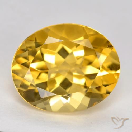3.43ct Natürlicher Mittel-Dunkelgold Citrin, Oval, VVS-VS