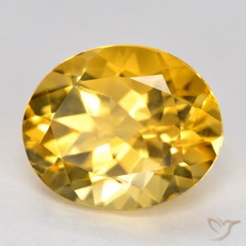 9,17 ctw natürlicher Mittel-Dunkelgold Citrin, Oval, VVS-VS