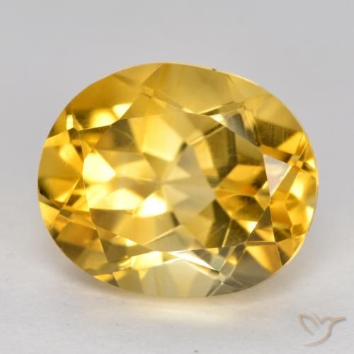 3.66ct Natürlicher Mittelgold Citrin, Oval, VVS-VS