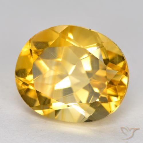 9,17 ctw natürlicher Mittelgold Citrin, Oval, VVS-VS
