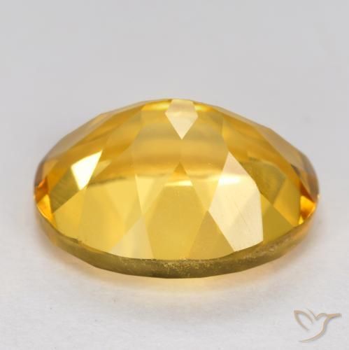 9,17 ctw natürlicher Tiefes Goldorange Citrin, Oval, VVS-VS