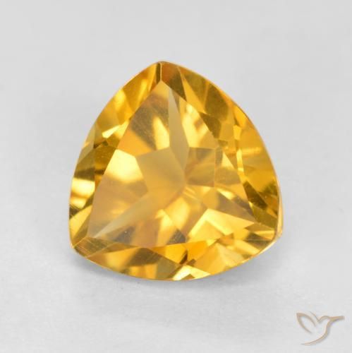 9,17 ctw natürlicher gold-orange Citrin, Trillion, VS