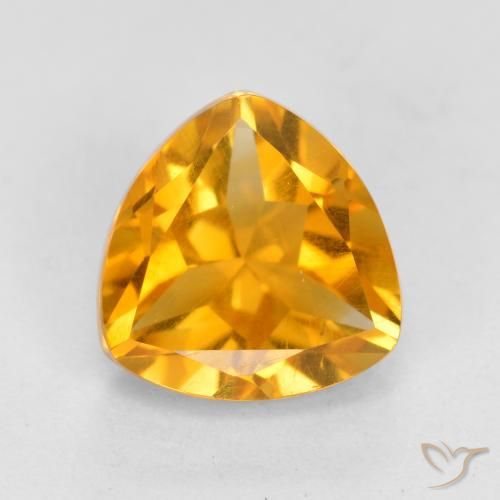 1.16ct Natürlicher Mittelorange Citrin, Trillion, VS