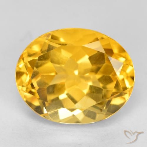 3.68ct Natürlicher Mittleres Gold Citrin, Oval, VVS-VS, Photo A