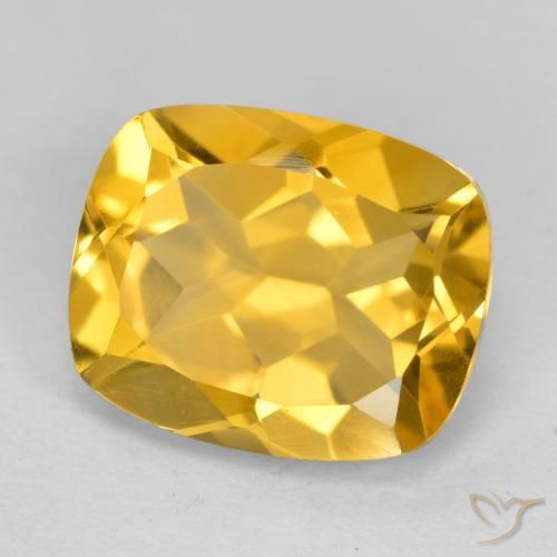 9,17 ctw natürlicher gold-orange Citrin, Kissen, VVS-VS