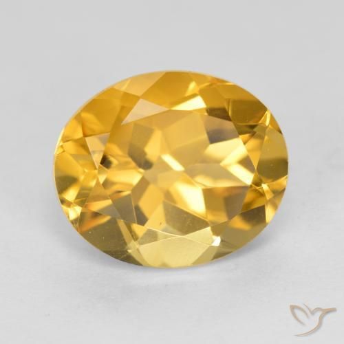 9,17 ctw natürlicher gold-orange Citrin, Oval, VVS