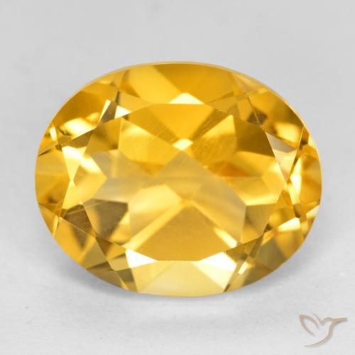 3.50ct Natürlicher Helles Gold Citrin, Oval, VVS-VS