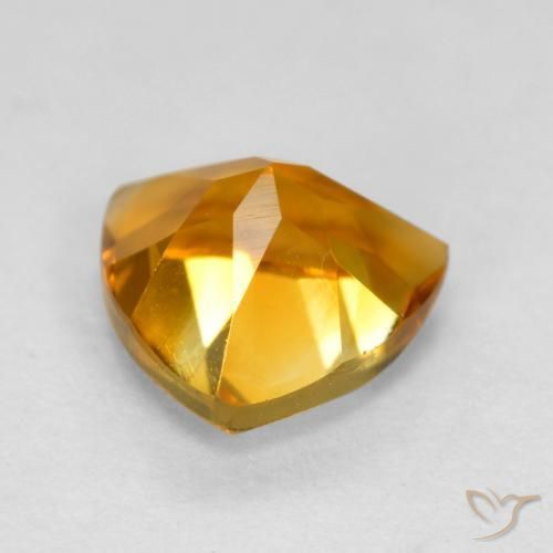 9,17 ctw natürlicher Tiefes Orange-Gold Citrin, Trillion, VVS-VS