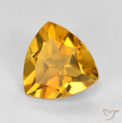 9,17 ctw natürlicher Dunkelorange-Gold Citrin, Trillion, VVS-VS