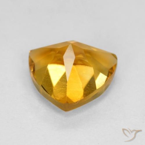 9,17 ctw natürlicher Dunkelorange-Gold Citrin, Trillion, VVS-VS