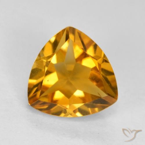 1.16ct Natürlicher Orange-Gold Citrin, Trillion, VVS-VS