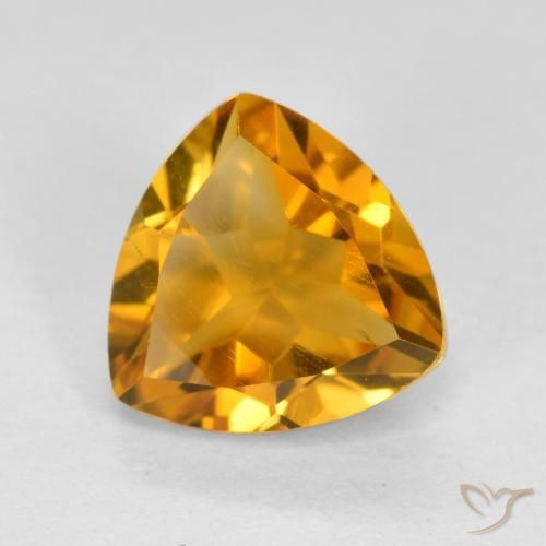 9,17 ctw natürlicher Orange-Gold Citrin, Trillion, VVS-VS