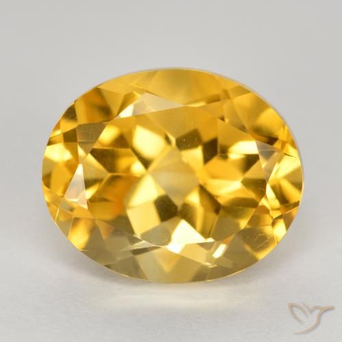 4.11ct Natürlicher gold-orange Citrin, Oval, VVS-VS