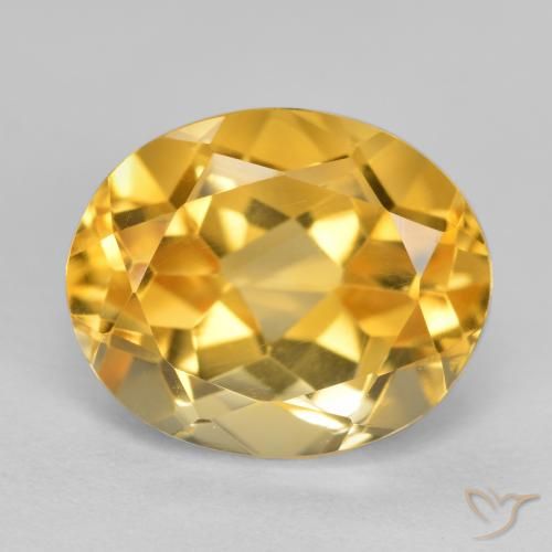 4.02ct Natürlicher Mittel-Dunkelgold Citrin, Oval, VVS