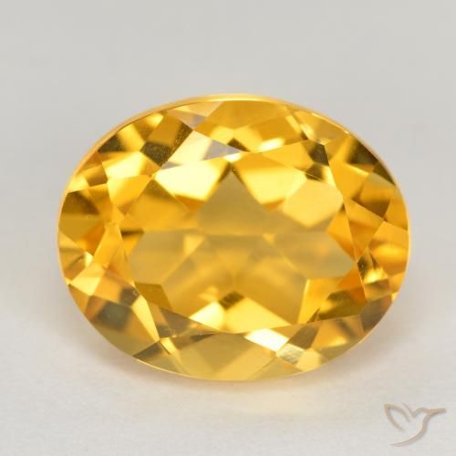 3.92ct Natürlicher gold-orange Citrin, Oval, VVS-VS
