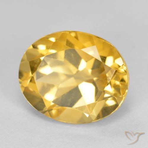 9,17 ctw natürlicher Mittelgold Citrin, Oval, VVS-VS