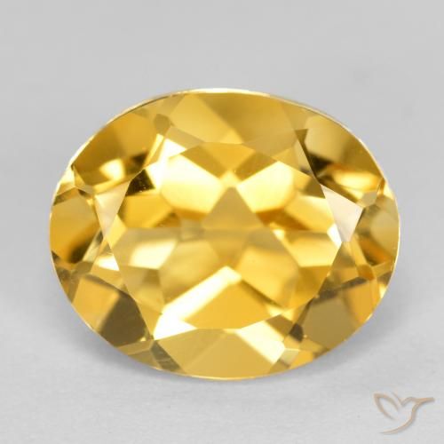 3.35ct Natürlicher gold-orange Citrin, Oval, VVS-VS