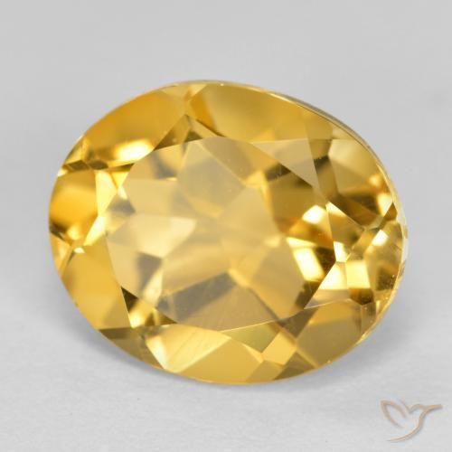 9,17 ctw natürlicher gold-orange Citrin, Oval, VVS-VS