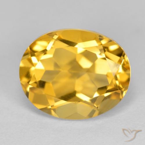 3.37ct Natürlicher gold-orange Citrin, Oval, VVS-VS