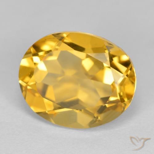 9,17 ctw natürlicher gold-orange Citrin, Oval, VVS-VS