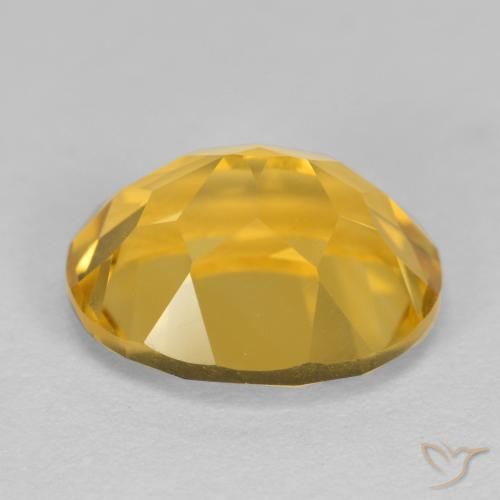 9,17 ctw natürlicher gold-orange Citrin, Oval, VVS-VS