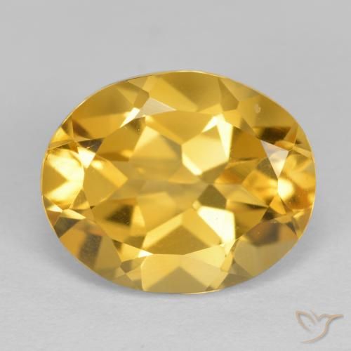 3.39ct Natürlicher Mittelgold Citrin, Oval, VVS-VS