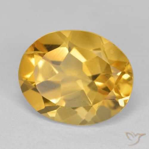 9,17 ctw natürlicher Mittelgold Citrin, Oval, VVS-VS