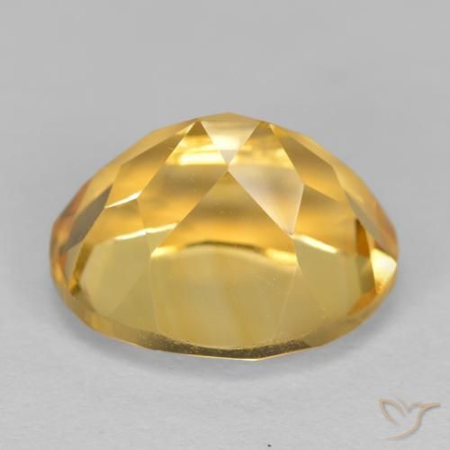 9,17 ctw natürlicher Tiefes Goldorange Citrin, Oval, VVS-VS