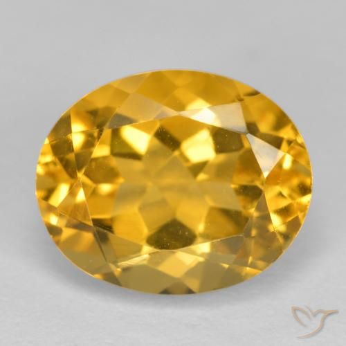 3.95ct Natürlicher Dunkelgolden Citrin, Oval, VVS