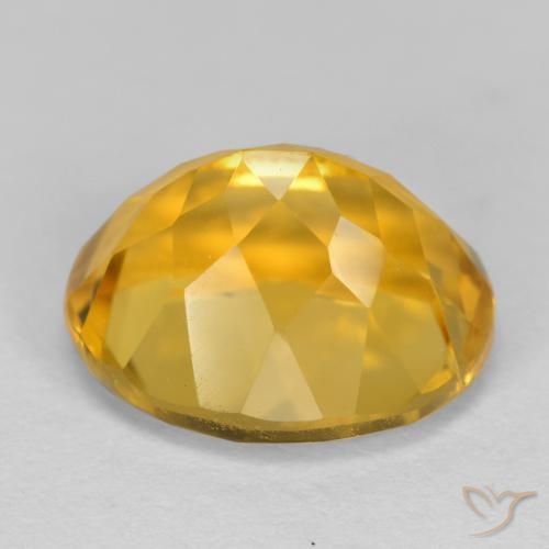 9,17 ctw natürlicher Dunkelgolden Citrin, Oval, VVS