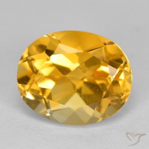 4.03ct Natürlicher Dunkelgolden Citrin, Oval, VVS