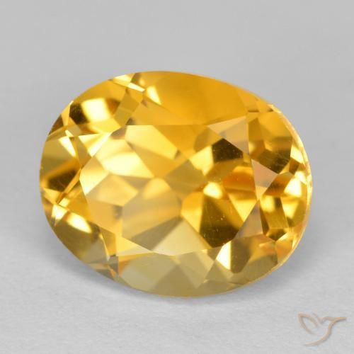 9,17 ctw natürlicher Dunkelgolden Citrin, Oval, VVS