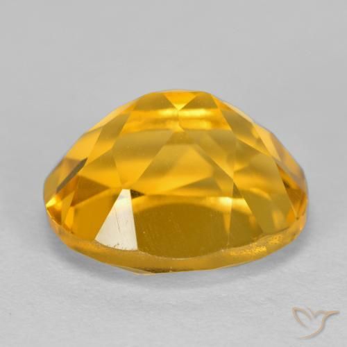 9,17 ctw natürlicher Dunkelgolden Citrin, Oval, VVS