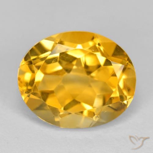 3.53ct Natürlicher Dunkelgolden Citrin, Oval, VVS-VS