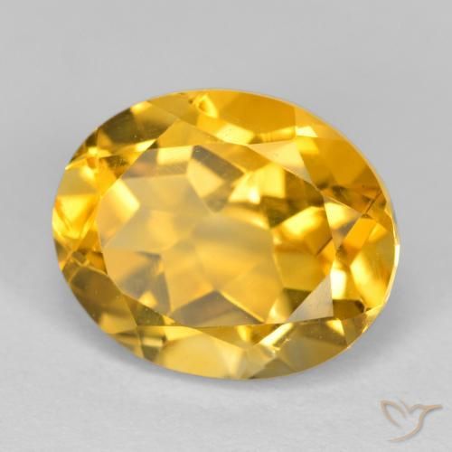 9,17 ctw natürlicher Dunkelgolden Citrin, Oval, VVS-VS