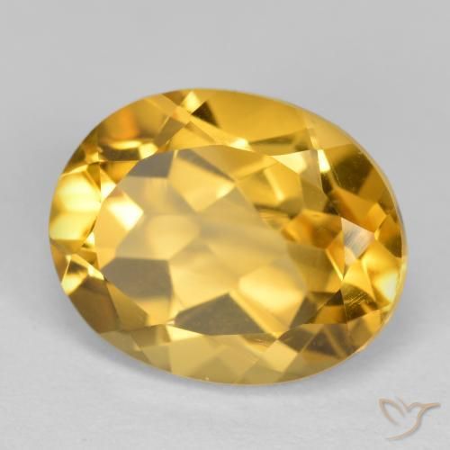 9,17 ctw natürlicher Mittel-Dunkelgold Citrin, Oval, VVS-VS