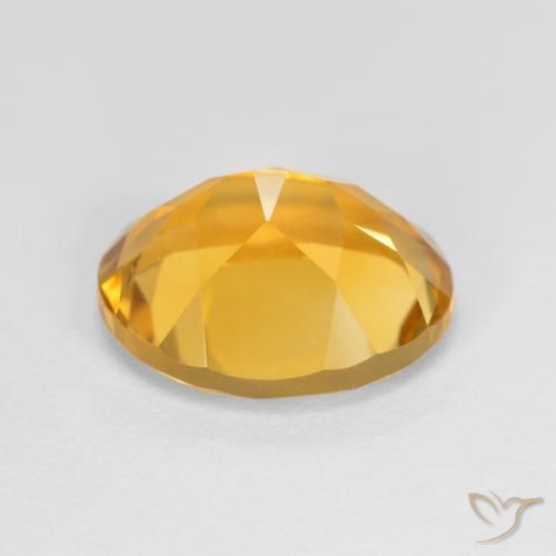 9,17 ctw natürlicher Tiefes Goldorange Citrin, Oval, VVS-VS