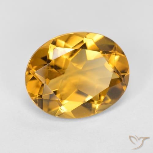 9,17 ctw natürlicher Golden Citrin, Oval, VVS