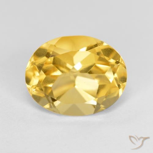 3.28ct Natürlicher Golden Citrin, Oval, VVS-VS