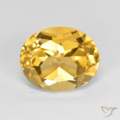 3.77ct Natürlicher gold-orange Citrin, Oval, VVS-VS