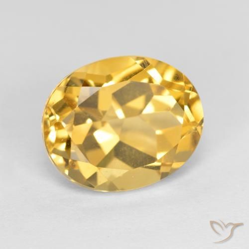 9,17 ctw natürlicher gold-orange Citrin, Oval, VVS-VS