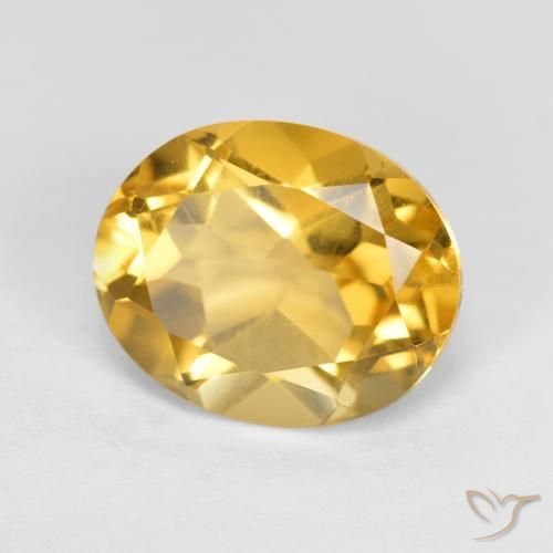 9,17 ctw natürlicher Mittelgold Citrin, Oval, VVS-VS