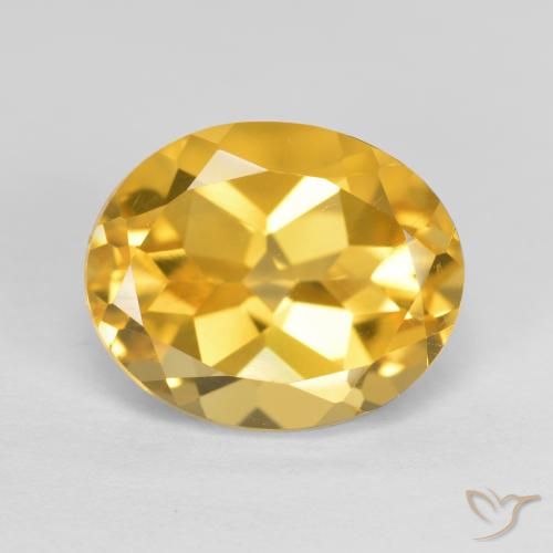 3.76ct Natürlicher Mittelgold Citrin, Oval, VVS