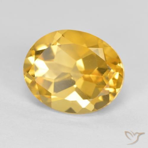 9,17 ctw natürlicher Mittelgold Citrin, Oval, VVS