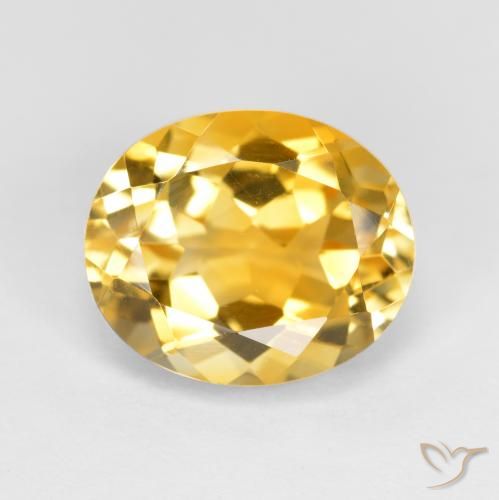 3.63ct Natürlicher Mittel-Dunkelgold Citrin, Oval, VVS