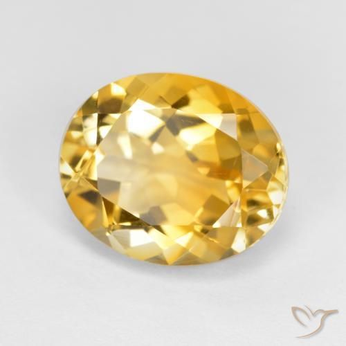 9,17 ctw natürlicher Mittel-Dunkelgold Citrin, Oval, VVS