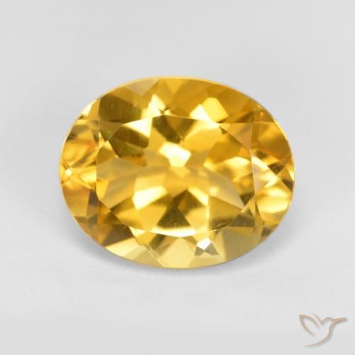 3.51ct Natürlicher gold-orange Citrin, Oval, VVS-VS