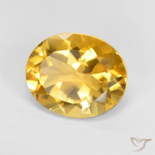 9,17 ctw natürlicher gold-orange Citrin, Oval, VVS-VS