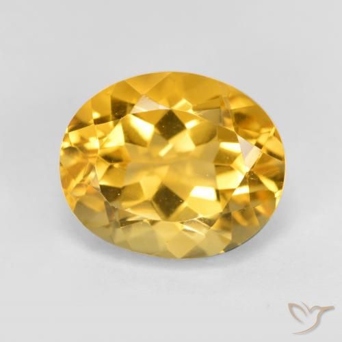 3.97ct Natürlicher gold-orange Citrin, Oval, VVS